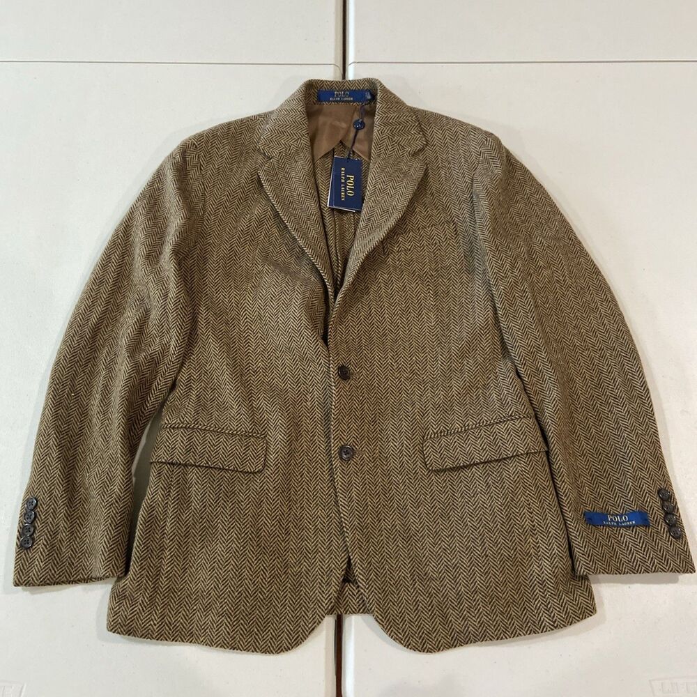 NWT Polo Ralph Lauren Herringbone Sport Coat, $798 MSRP 38 R